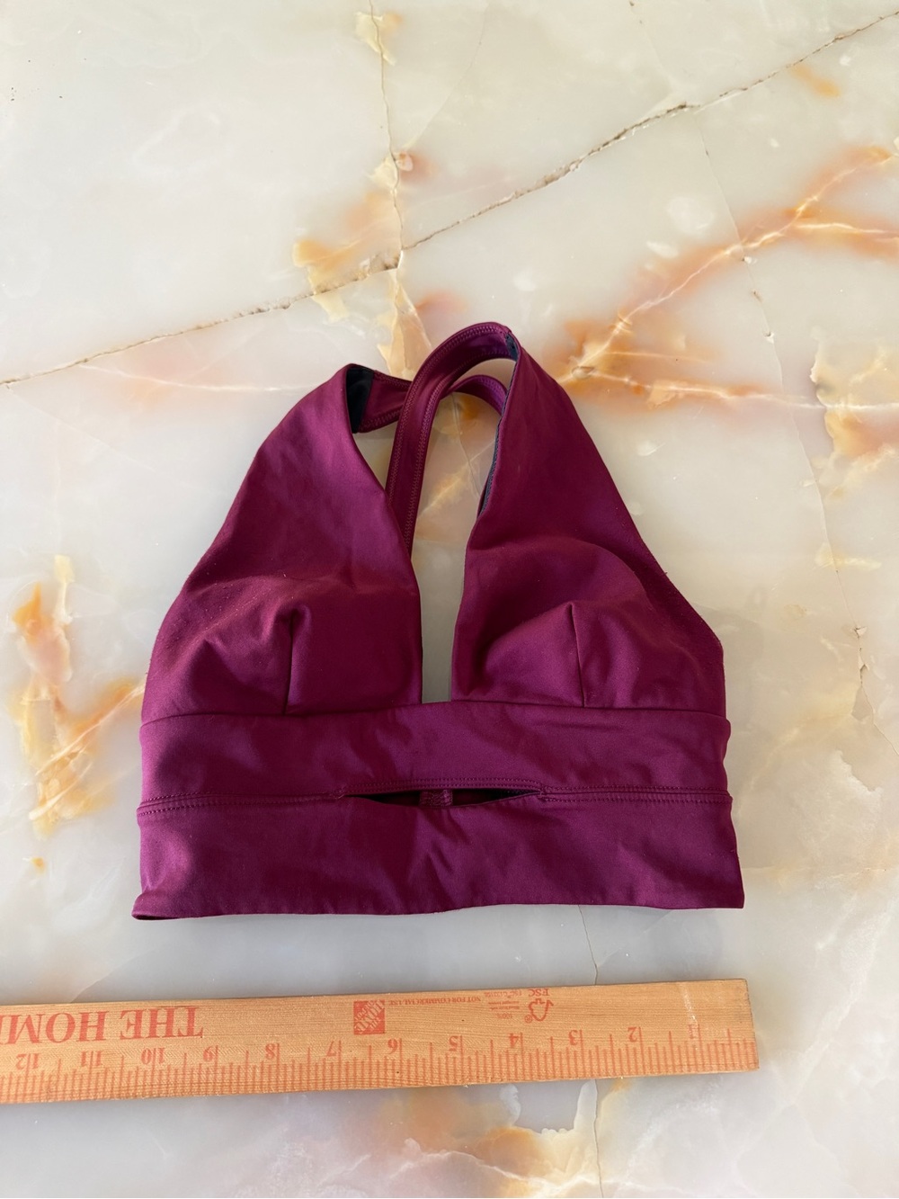 Free People Deep Plum Supportive V-Neck Sports Bralette